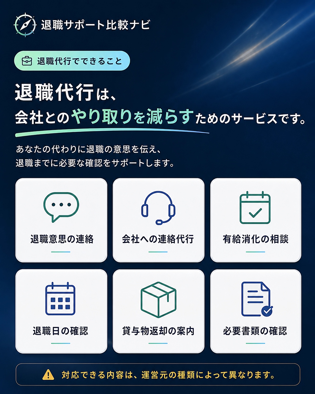 退職代行は会社とのやり取りを減らすためのサービスです。
